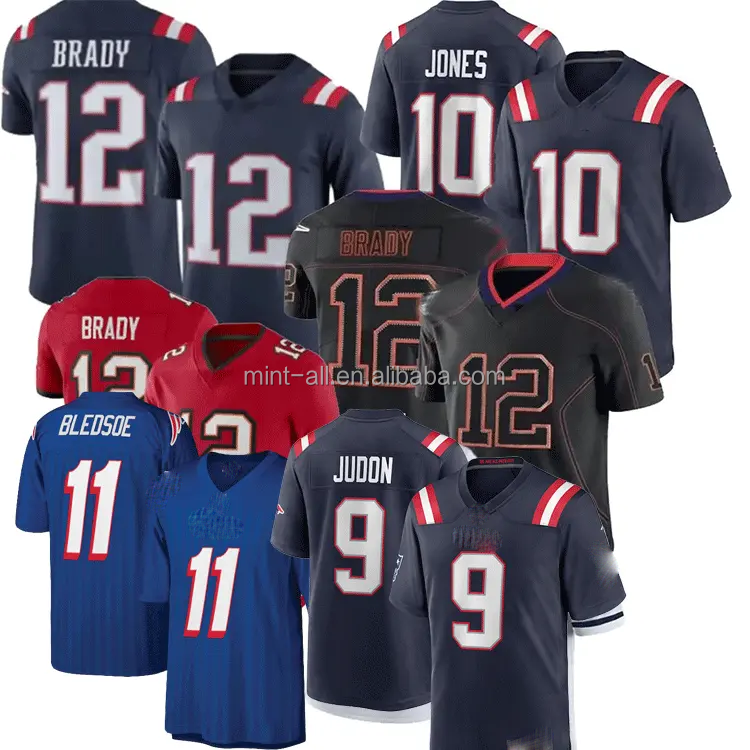 Shenzhen M&T Import and Export Co., Ltd. Wholesale Stitched American Football Jersey Men's Navy USA Team Club Uniform #10 Mac Jones #12 Brady #9 Judon