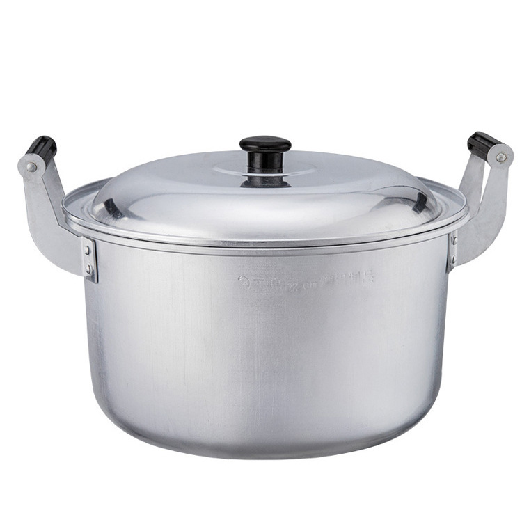 Chaozhou City Chaoan Guiyoumei Kitchenware Co., Ltd. Large Capacity Aluminum Pot Double Ears Soup Pot Household Cooking Pot Africa South America Hot Selling Stockpot