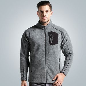 New Design Stand Collar Patch Pocket Custom Logo Zip Up Men's Polar Fleece Jackets