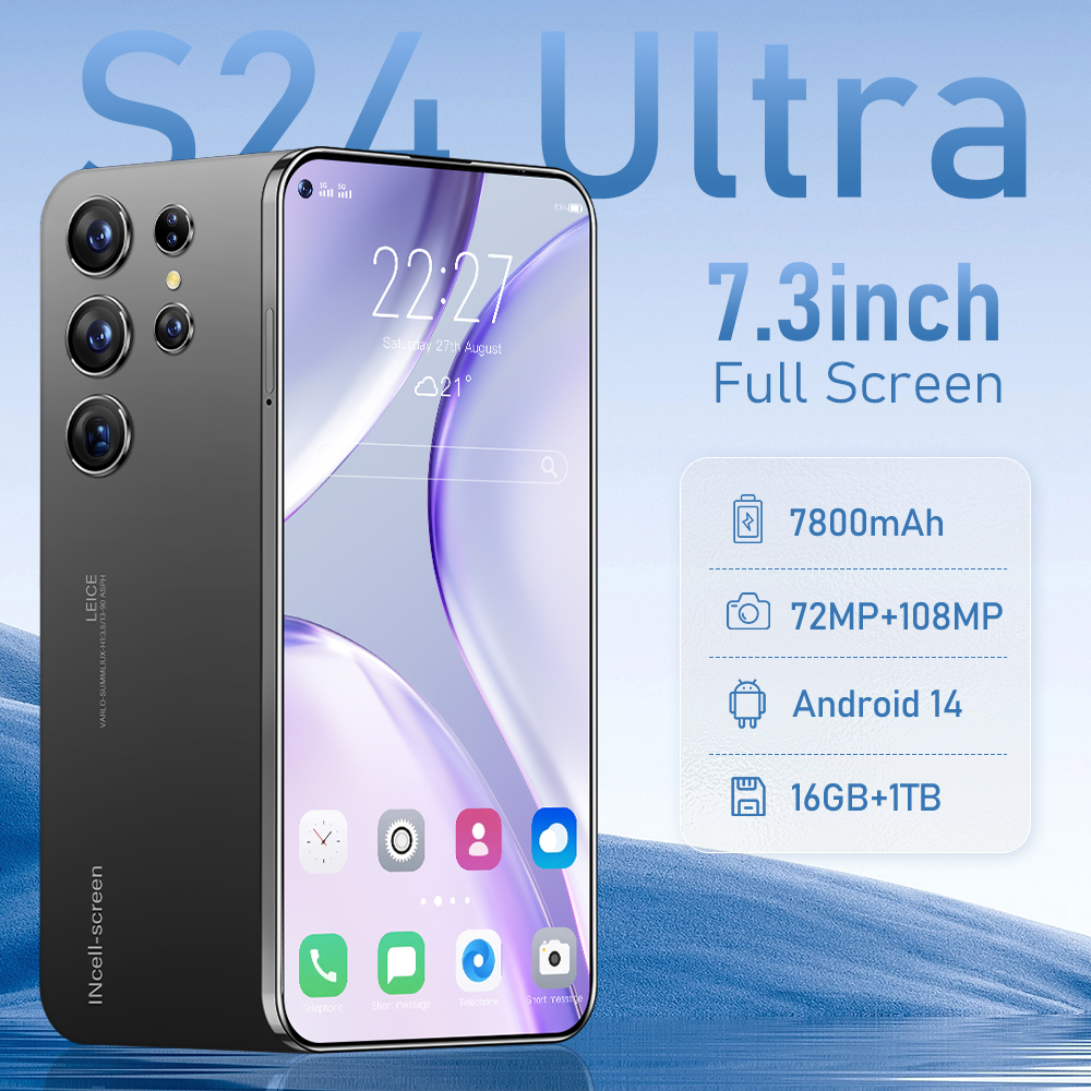 7.3 inchS24ultra A35 6GB + 128GB Android smartphone 10 core 5G LET phone 3 camera MTK6889 face ID unlock mobile phone