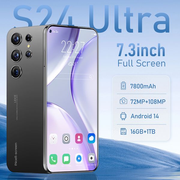 7.3 inchS24ultra A35 6GB + 128GB Android smartphone 10 core 5G LET phone 3 camera MTK6889 face ID unlock mobile phone