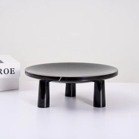 Wholesale Trends Luxury Marble Stone Decorative Serving Tray with foot