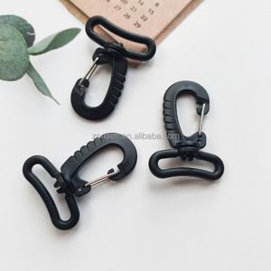 Wholesale Luggage Accessories 32mm Black Plastic Hooks KAM Spring Snap Hooks Lobster Hook Buckle For Backpacks