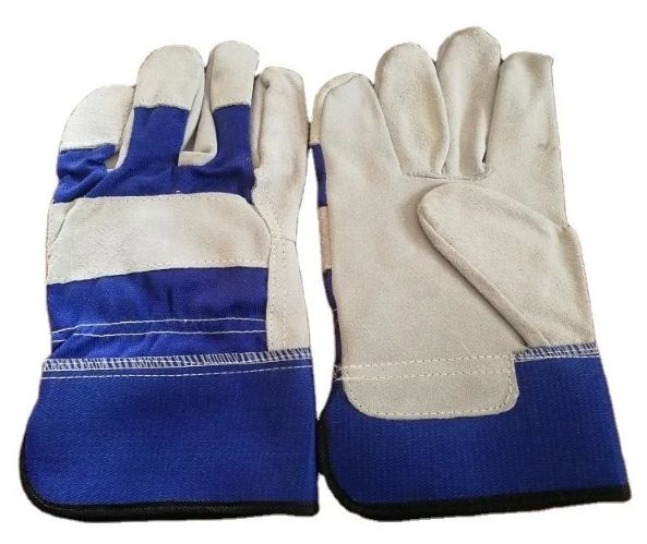 Industrial Cow Split Leather Safety Cuff Leather Work Gloves