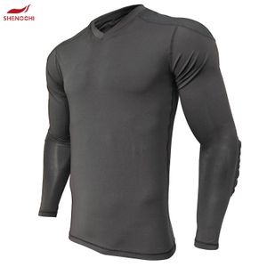 Custom Bodyshield Soccer Goalie Protective Shirt Uniform Padded Goalkeeper Jersey Goalkeeper Elbow Pads Shirt