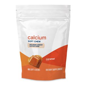 OEM Caramel Calcium Soft Chews NO Sugar Calcium Citrate Vitamin D3 VC Supplement Bariatric Calcium Chewable For Bone Support
