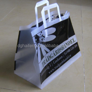 Loop handle PE Plastic bag square bottom