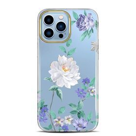 Wholesale distribution soft TPU flower electroplate glitter phone case for iphone 12 13 14 case iPhone 15 Pro Max