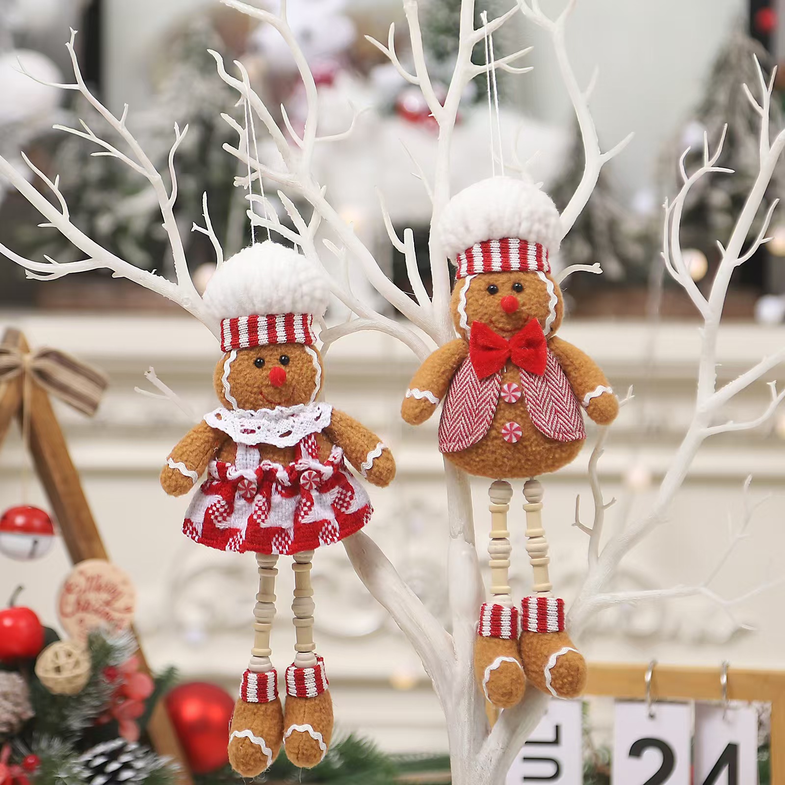 Shenzhen Hongjingding Electronics Co., Ltd. Gingerbread Man Christmas Decoration Hanging Gifts Christmas Tree Home Decorations