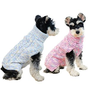 Warm Pet Clothing Winter Sweaters for Small Medium Dogs Turtleneck Knitted Puppy Cat Sweater Vest Chihuahua Yorkie Coat Jacket