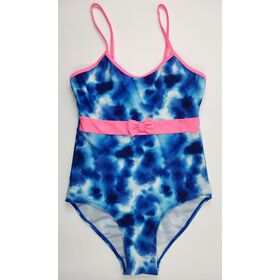 OEM Basic style kid one-piece swimsuit in polyester/elastane fabric with digital print, girl swimwear,