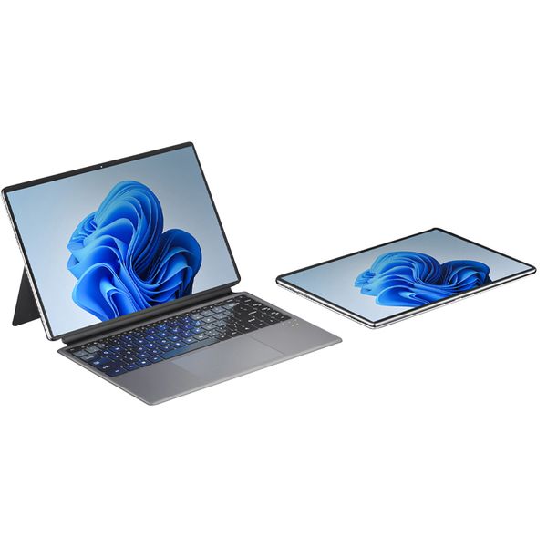 Crelander 2 In 1 laptop Intel N100 Processor 14 Inch Touchscreen IPS LCD 16GB DDR5 Win 11 PC Tablet Portable Notebook Computer