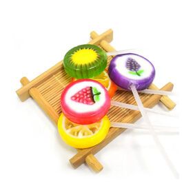 Golden rice fruit slices handmade wedding children's snacks barrel lollipop wholesale