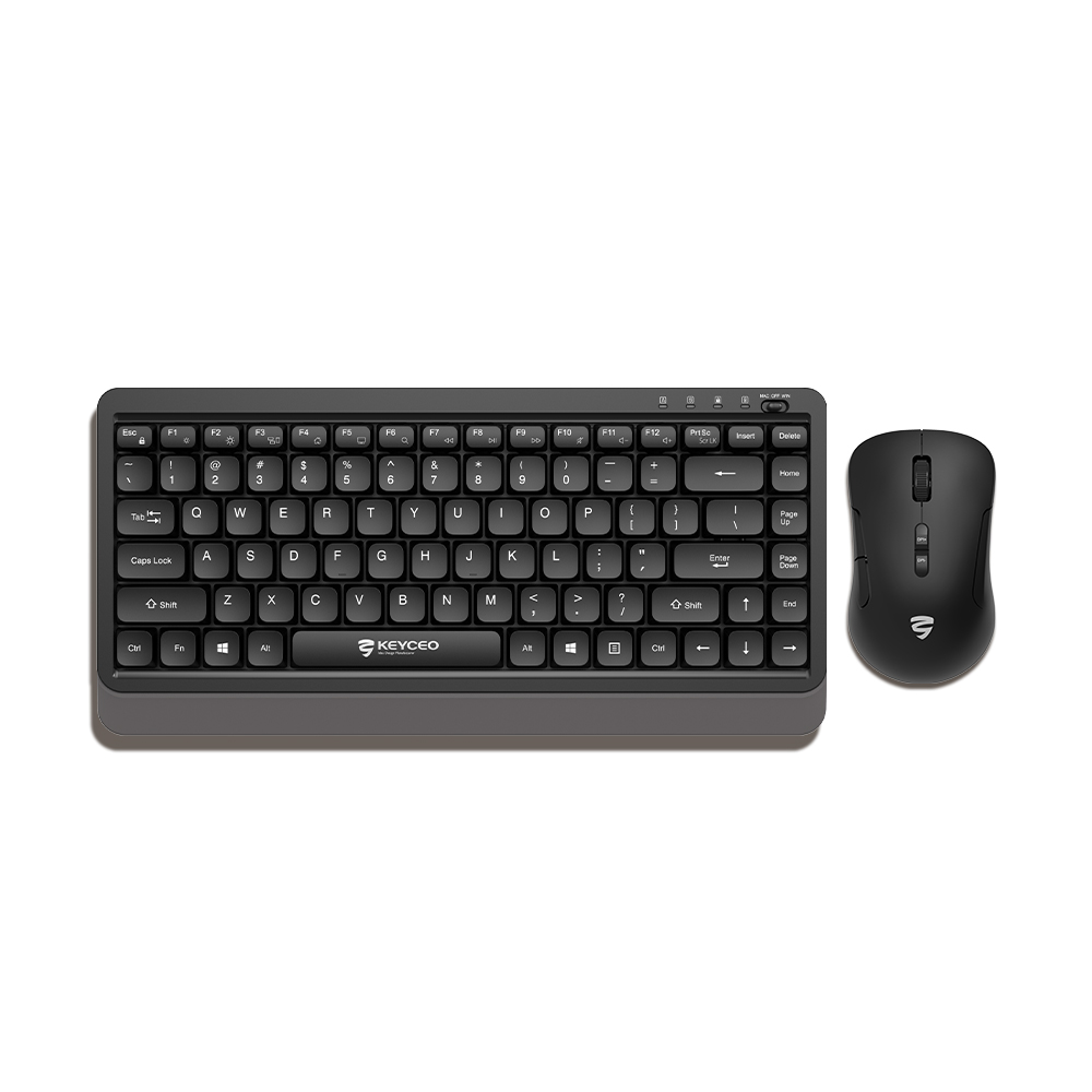 OEM 2.4G wireless keyboard and mouse combo ergonomic slope design mute  portability for business computer laptop