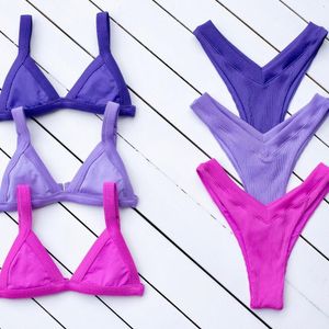Summer Solid Women Swimwear Push Up Bikini Set Patchwork Biquini Brazilian Beach Bathing Suit Swimsuit Swimwear