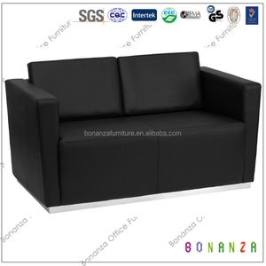 8009# 2025 Design Modern Stainless Steel frame lucky office furniture cheap love seater director sofa