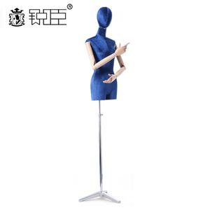 Hat Jewelry Display Rack Model Silk Surface Upper Body Blue Mannequin  Mannequins