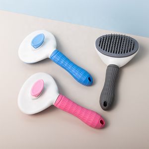 Self-Cleaning Pet Comb Brush Sustainable ABS Material Dog Massage Grooming Tool for Hair Remover and Shedding Cat