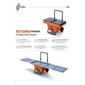 Pure Sine Wave Portable Power station with solar panel Lithium Camping Outdoor1260Wh Emergency Use electric tools off-grids