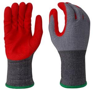 Customized Nitrile Coated Safety Hand Protective Cut Resistant Working Glove with waterproof material inside for winter warm