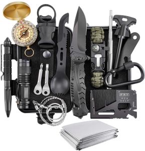 Survival Kit, 17 in 1 Professional Survival Gear Tool Emergency First Aid Equipment Supplies Kits for hiking camping
