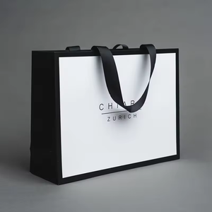 White Boutique Dress Bags Personalized Custom Logo Shopping Paper Bag Packaging Boutique