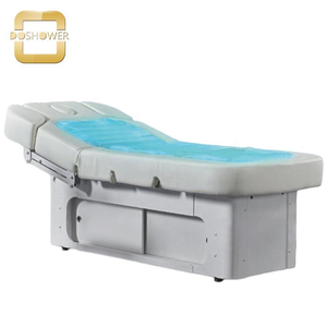 heating water shampoo bed with colorful LED lights of hydrotherapy water massage bed for 4 motors water massage bed supplier