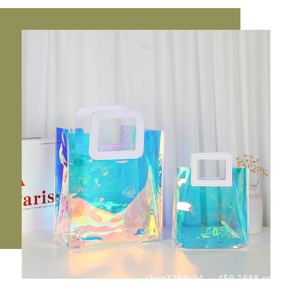 Custom pvc handbag Fashion women's travel bag Waterproof Makeup bag Handbag Transparent pvc handbag