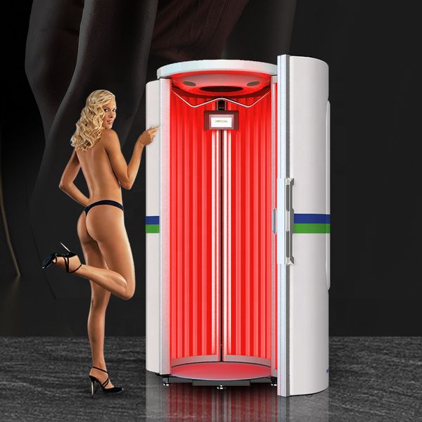Manufacturer Solarium Commercial Machine Light Therapy Device Stand Up Sunbed For Spa Salon Collagen Beauty Skin