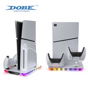 DOBE Factory Direct Supply Vertical Charging Stand Charger Dock Cooling Fan With Lamp For PS5 Slim Game Console Accessories