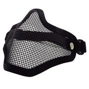 Tactical mask single belt mask metal steel wire half face skull mask for hunting outdoor