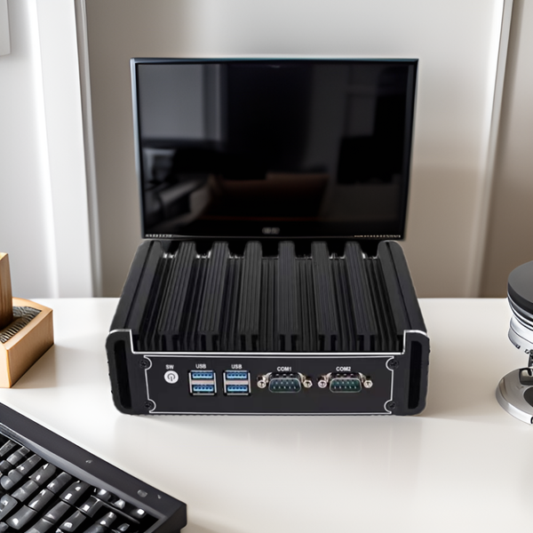 Industrial Use Micro Tiny Single Board Desktop Computer Barebone Fanless Mini PC Dual Ethernet Intel Core i3-4005U Supports