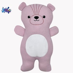 Custom Handmade Purple Bear Squishy Toy Crochet Knitting Peluches Stuffed Animal Plush Pillow Soft Plushies Baby Bedtime Gift
