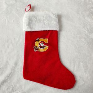 Red Shiny Velvet Christmas Stocking Christmas Sock Decoration Christmas Socks Gift