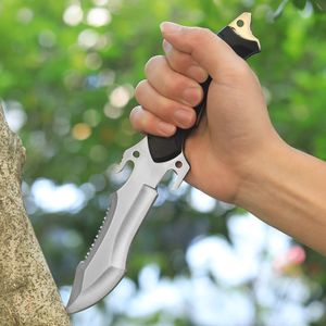 Factory Custom High Hardness Blade Portable Jungle Hiking Camping Knife Outdoor Adventure Survival Straight Knife With Sheath