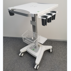 China design portable ultrasound medical mobile trolley cart with probe extendar holder