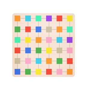 Wholesale Early Educational Preschool Unisex Wooden Toys Kids Color Cognition Logical Thinking Jigsaw Color Block Capture Puzzle