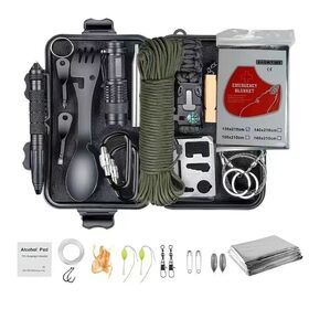 JK-H-008 Outdoor Travel Camping Hiking Emergency Survival First Aid Kit SOS Tactical Survival Kit Set
