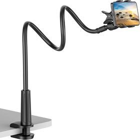 Gooseneck Cell Phone Holder, Universal 360 Flexible Phone Stand Lazy Bracket Mount Long Arms Clamp