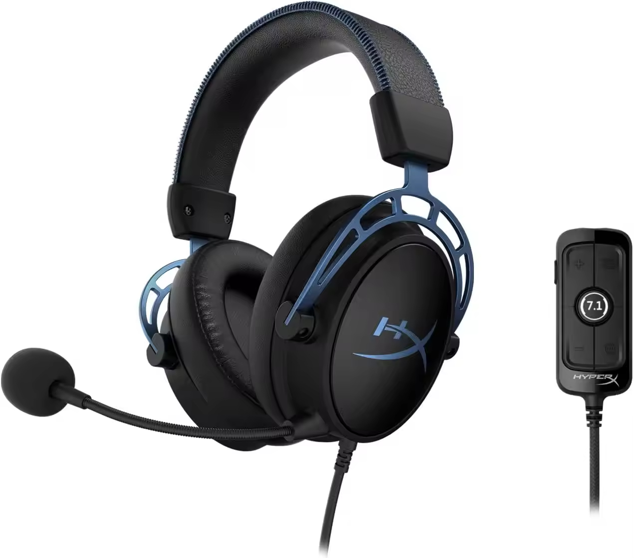 HyperX Alpha S Blue Wire 7.1 Headset Gaming Bluetooth Headset Gaming PC Gaming Headset with Microphone
