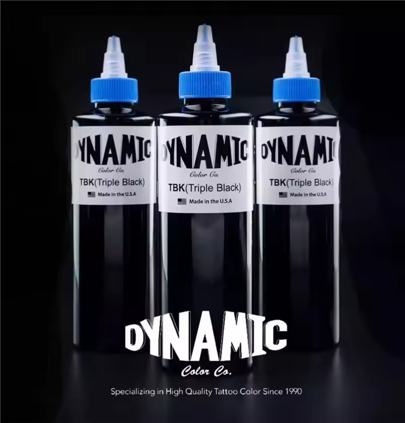 Yiwu Xinyun Dyeing Trading Co., Ltd. 2023 Hot Sale Original Dynamic TBK 8 oz triple black color tattoo ink 240ml