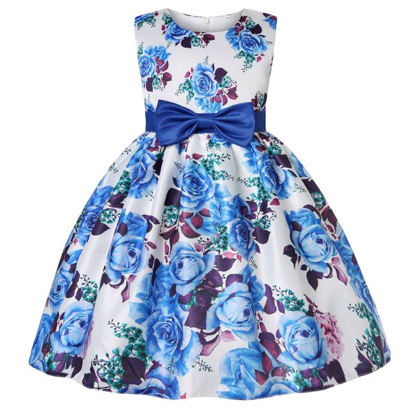 2022 New Girl Dress Printing Princess Dress Middle And Small Children'S Dress Skirt Show Kids Skirt Children Outfits