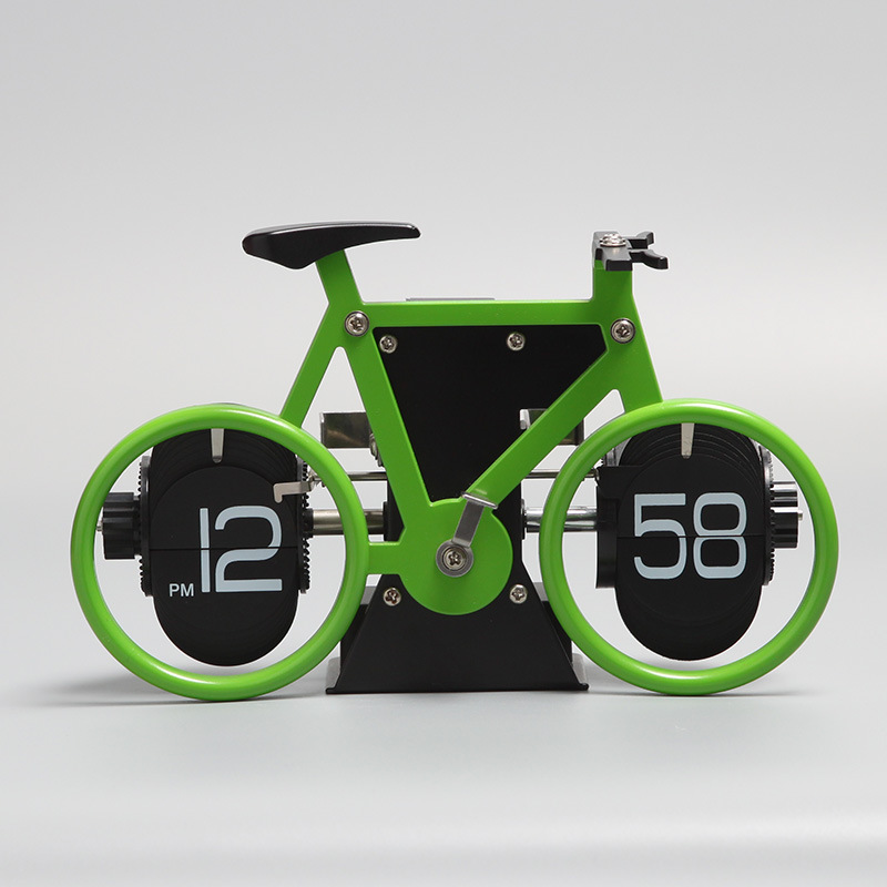 High-end quality creative bicycle flip clock home art boutique clock