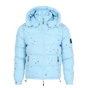 High Quality Down Coat Paint Logo Winter outdoor jackets Manufacturer Bubble Print Custom Men Puffer Jacket