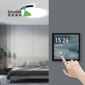 SMATEK 4" Android Smart Home Automation Control Panel, fits Asia wall boxes, Tuya Smartlife version / OEM ODM Customization