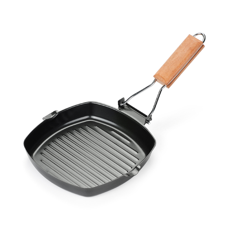 Jinhua Synmore Machinery Factory Carbon Steel Non Stick Square BBQ Grill Pan Korea Steak Beef Cast Iron Grill Pan BBQ Griddle