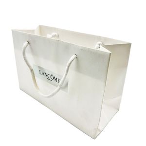 Wholesale Custom Logo Printed Grocery Packaging Craft White Kraft Paper Shopping Bag With Your Logo Handle