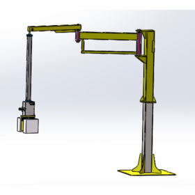 crane and jib column arm pneumatic lifter manipulator for lifting batteries