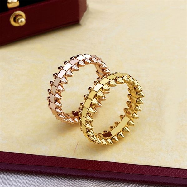 Luxury Brand Inspired Designer stainless steel 18k gold plated Bullet Gemstone High Jewelry Couple Gifts Rings