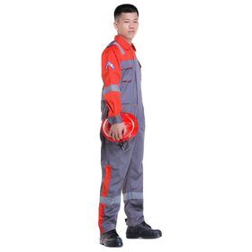 fr Clothing Wholesale Flame Resistant Coverall Polyester Reflective Safety Clothing Uniformes Industruial Workwear